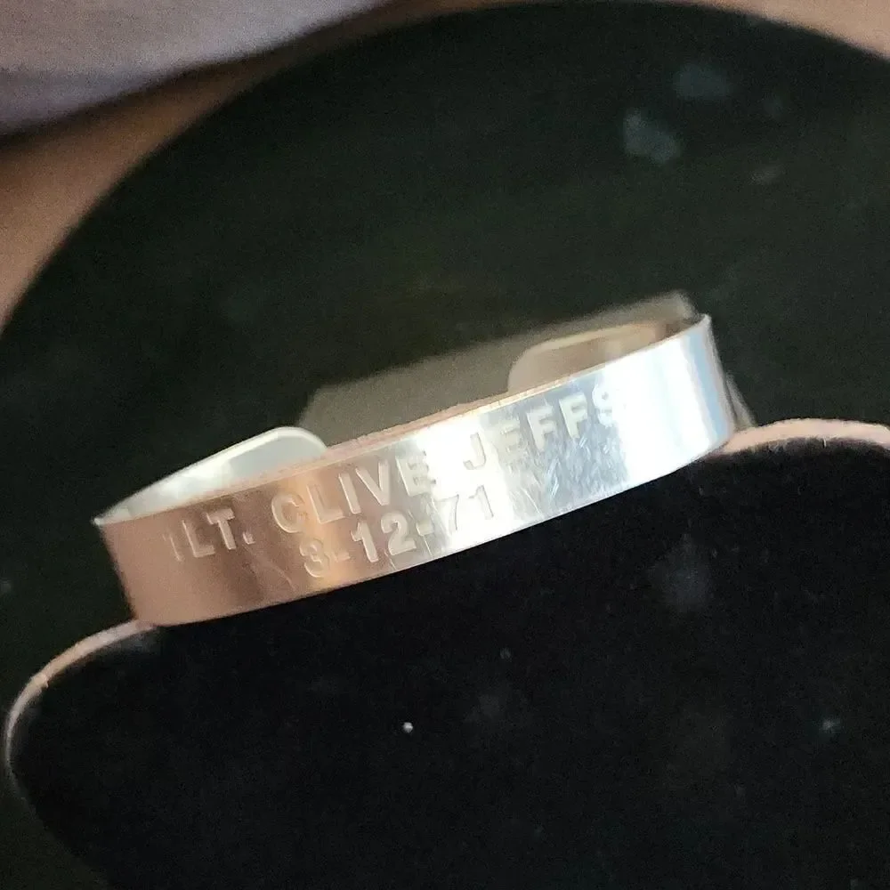 POW MIA Bracelet Cuff Lt. Clive Jeffs 3-12-71 Vietnam